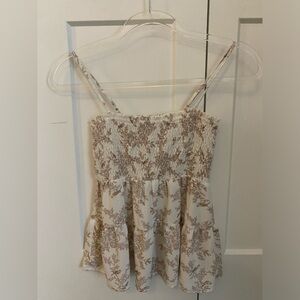 Paper crane flowly floral top